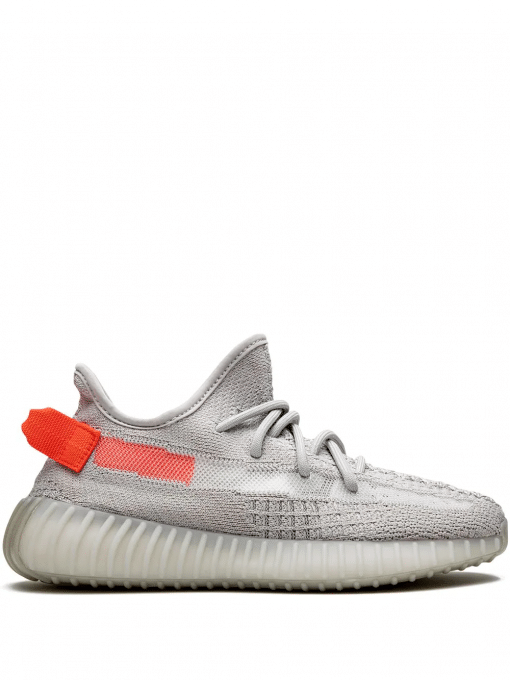 Adidas Yeezy Boost 350 V2 Tail Light replica sneakers showcasing a distinctive orange and gray colorway, featuring the iconic side stripe and a comfortable mesh upper design, perfect for sneaker enthusiasts looking for high-quality alternatives.