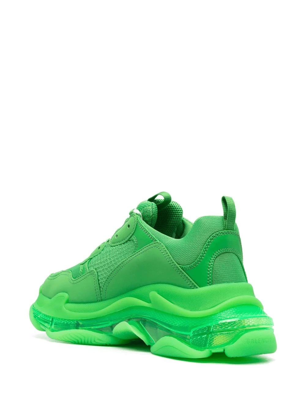 High-quality replica Balenciaga Triple S Sneakers displayed in a sleek design, showcasing their chunky silhouette and distinctive colorway, perfect for sneaker enthusiasts looking for stylish shoes.