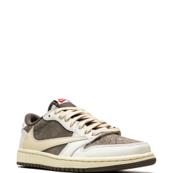 SEO Alt Text: "High-quality replica sneakers featuring the Jordan X Travis Scott Air Jordan 1 Low OG design, showcasing a stylish combination of colors and premium materials perfect for streetwear fashion."