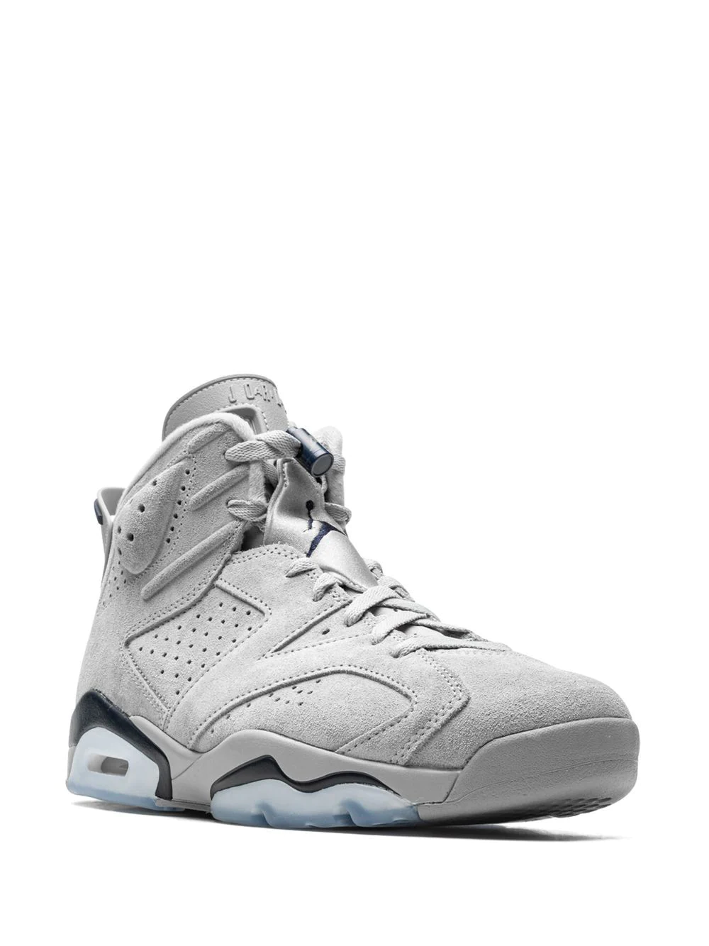 Alt Text: "High-quality replica sneakers featuring the Nike Air Jordan 6 Georgetown design, showcasing a stylish lace-up closure and premium craftsmanship, perfect for sneaker enthusiasts."