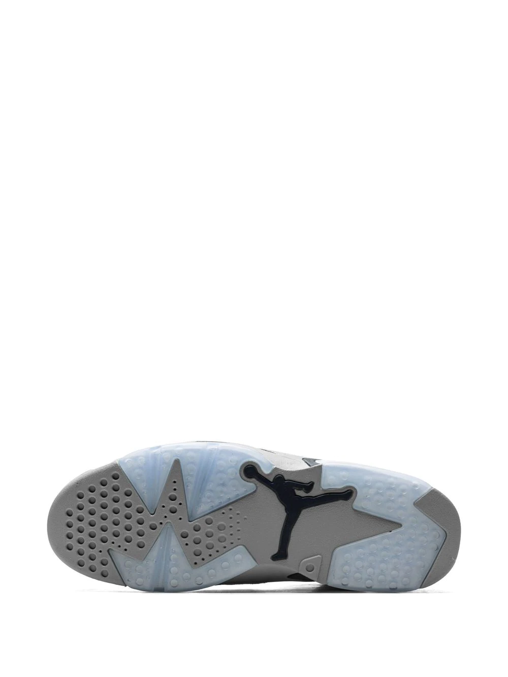 High-quality replica sneakers featuring Nike Air Jordan 6 Georgetown design, showcasing a classic colorway of navy blue and gray with stylish lace-up detail, perfect for sneaker enthusiasts and collectors.