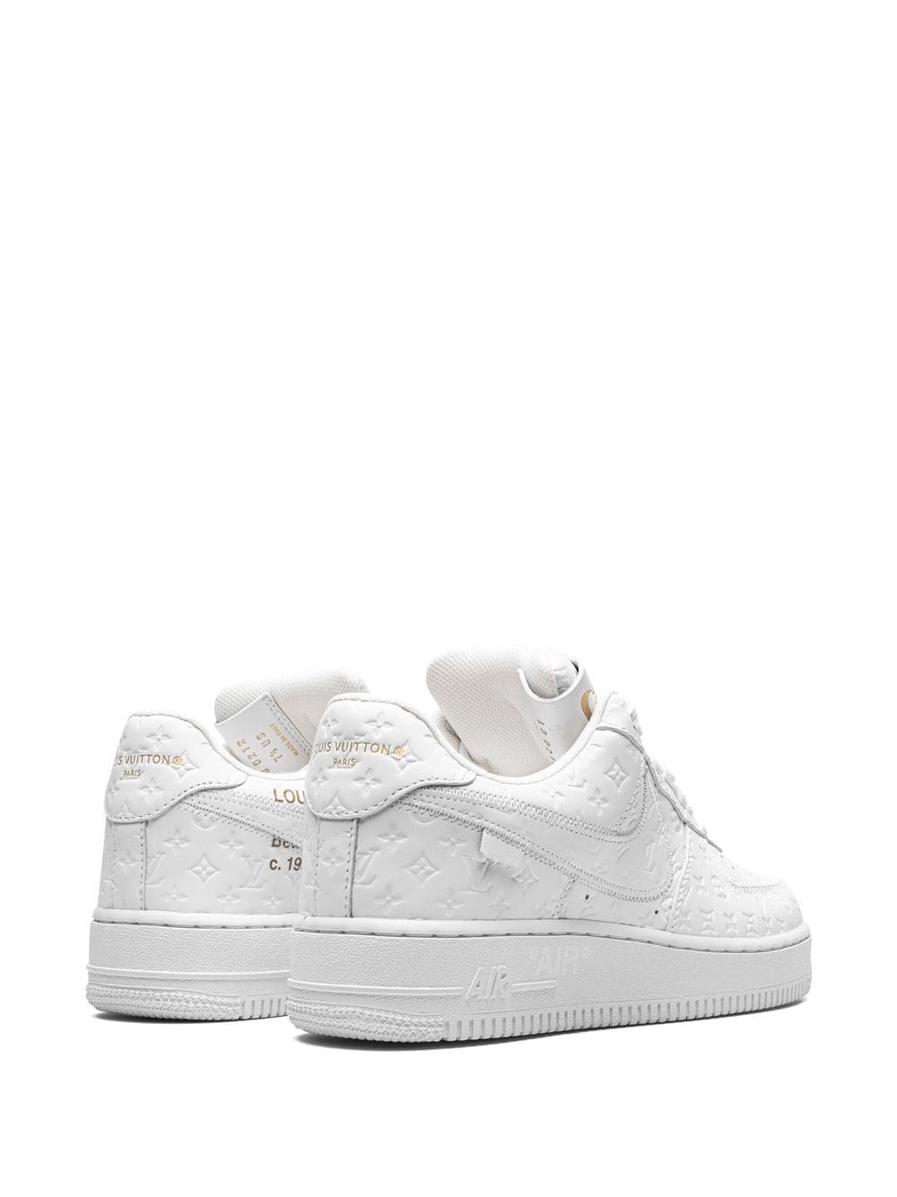 High-quality replica sneakers featuring Nike X Louis Vuitton Air Force 1 Low design, showcasing the iconic silhouette, premium materials, and distinctive branding, perfect for sneaker enthusiasts looking for stylish and affordable shoes.