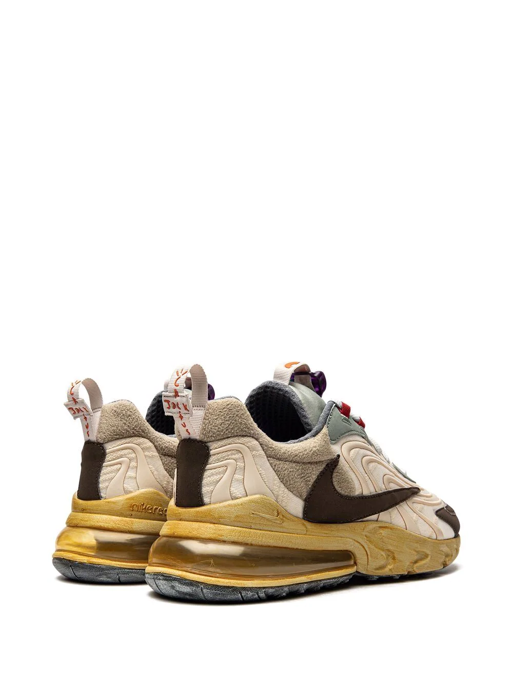 Alt Text: "High-quality replica sneakers featuring the Nike X Travis Scott Air Max 270 Cactus Trails design, showcasing a blend of earthy tones and signature branding, ideal for casual wear and sneaker enthusiasts."