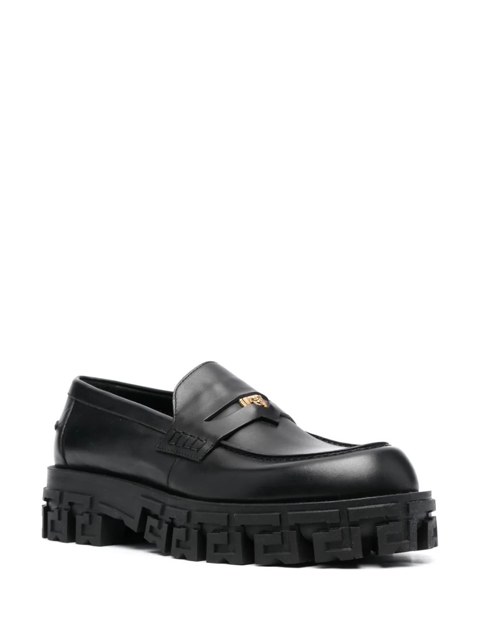 Versace Medusa Head loafers displayed as high-quality replica sneakers featuring a sleek design and iconic Medusa logo, perfect for stylish footwear enthusiasts.