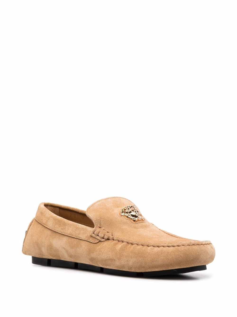 Versace Medusa Head Suede Loafers in luxurious suede, showcasing a stylish design perfect for fashion-forward individuals. Discover these high-quality replica sneakers that combine elegance and comfort for any occasion.