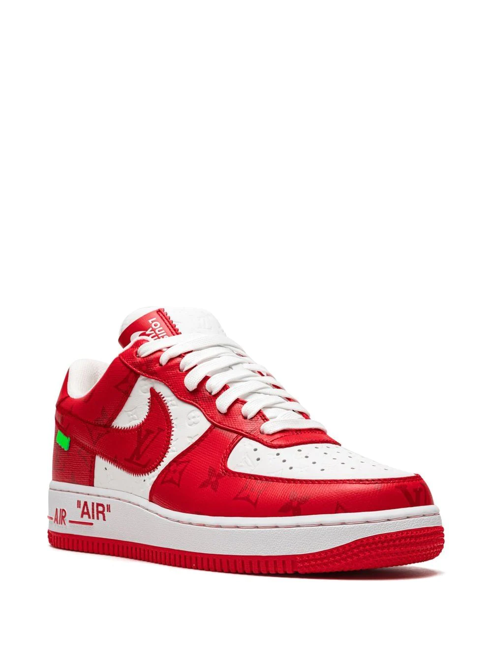 High-quality replica Nike X Louis Vuitton Air Force 1 sneakers featuring a stylish design, premium materials, and the iconic Louis Vuitton monogram accents. Perfect for sneaker enthusiasts seeking fashionable shoes with a luxury touch.