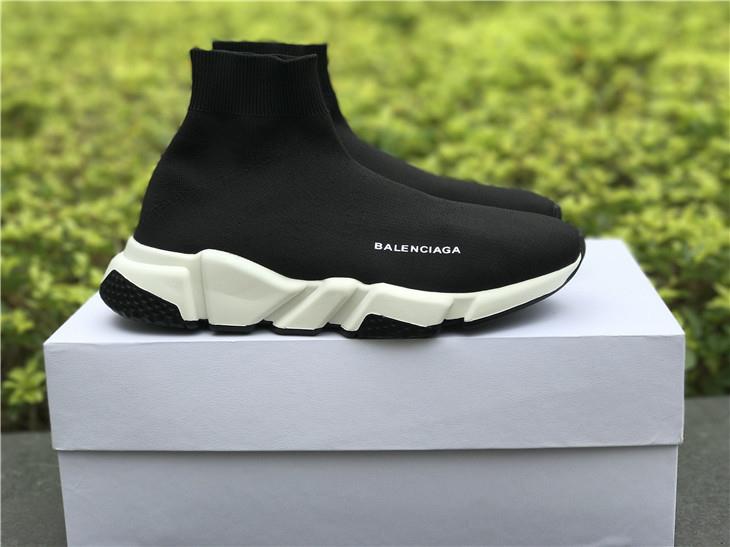 Balenciaga Speed Trainer White Black replica sneakers showcasing a stylish and modern design with a sleek silhouette, ideal for both casual and sporty outfits.
