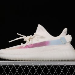 Adidas Yeezy Boost 350 V2 Chameleon White Kids replica sneakers featuring a sleek design, vibrant chameleon colorway, and high-quality materials perfect for fashion-forward children.