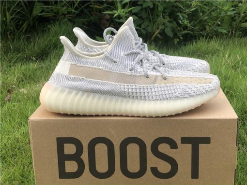 Adidas Yeezy Boost 350 V2 Lundmark high-quality replica sneakers featuring a stylish gray mesh upper, reflective detailing, and the signature Boost cushioning for comfort and performance.