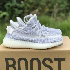 Adidas Yeezy Boost 350 V2 Static Reflective replica sneakers showcasing a stylish design with a reflective upper, perfect for sneaker enthusiasts seeking high-quality alternatives.