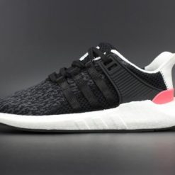 Adidas EQT Support 9317 Core Black Turbo replica sneakers showcased with a stylish design, featuring a black upper with bold turbo accents, ideal for sneaker enthusiasts seeking high-quality replicas.