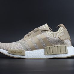 Adidas NMD R1 PK Linen Khaki BY1912 replica sneakers featuring a stylish khaki upper and distinctive NMD design, perfect for a trendy casual look.