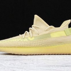 Adidas Yeezy Boost 350 V2 Flax replica sneakers featuring a stylish beige colorway and breathable Primeknit upper, designed for comfort and fashion.
