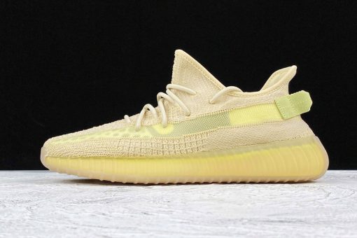 Adidas Yeezy Boost 350 V2 Flax replica sneakers featuring a stylish beige colorway and breathable Primeknit upper, designed for comfort and fashion.