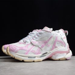 Replica Balenciaga Runner White Pink Sneaker, high-quality replica sneakers featuring a sleek design, comfortable fit, and trendy colorway suitable for casual and sporty outfits.