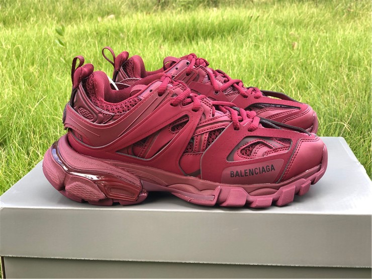 Balenciaga Track Dark Red Sneaker replica sneakers featuring a stylish design, durable materials, and comfortable fit, perfect for fashion-forward enthusiasts.