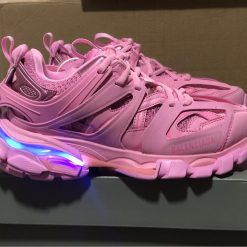 Replica Balenciaga Track LED Pink Sneaker showcasing high-quality craftsmanship and design, perfect for sneaker enthusiasts seeking stylish replica sneakers.