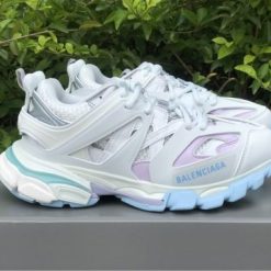 Balenciaga Track Pastel Sneaker in soft pastel colors designed as high-quality replica sneakers, featuring a stylish and modern silhouette perfect for casual or sporty looks.