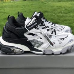 Balenciaga Track 2 Black White Sneaker high-quality replica sneakers showcasing a stylish design with contrasting colors and intricate detailing, perfect for fashion enthusiasts.