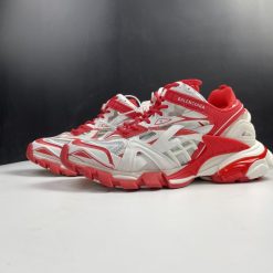 Balenciaga Track 2 White Bright Red Sneaker high-quality replica sneakers showcasing a stylish and modern design with a combination of white and bright red colors, perfect for fashion enthusiasts.