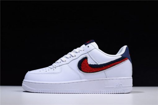 Nike Air Force 1 07 LV8 Chenille Swoosh replica sneakers featuring a stylish chenille Swoosh design, perfect for sneaker enthusiasts seeking high-quality alternatives.