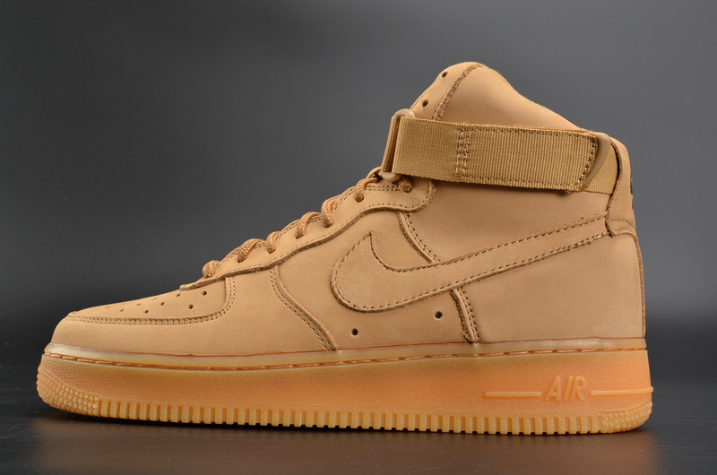 Nike Air Force 1 High Flax replica sneakers featuring a premium suede upper and signature details, perfect for casual wear and sneaker enthusiasts.