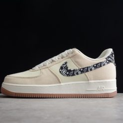 Nike Air Force 1 Low Paisley Swoosh replica sneakers featuring a stylish paisley-patterned Swoosh design, perfect for sneaker enthusiasts seeking high-quality replicas.