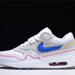 Nike Air Max 1 Pompidou Center Day replica sneakers featuring a vibrant color palette inspired by the renowned architectural design, showcasing premium materials and craftsmanship for sneaker enthusiasts and collectors.