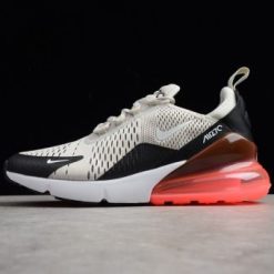 Nike Air Max 270 Light Bone Hot Punch replica sneakers featuring a sleek design and vibrant accents, ideal for casual wear and street fashion enthusiasts.