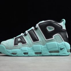 Nike Air More Uptempo Light Aqua replica sneakers showcasing a vibrant light aqua colorway with signature bold lettering and a high-quality finish, perfect for sneaker enthusiasts.