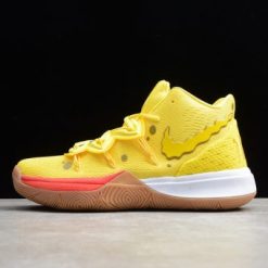 Nike Kyrie 5 x Spongebob Squarepants high-quality replica sneakers featuring a vibrant design inspired by the beloved animated character, showcasing unique color patterns and details ideal for sneaker enthusiasts and fans of the series.