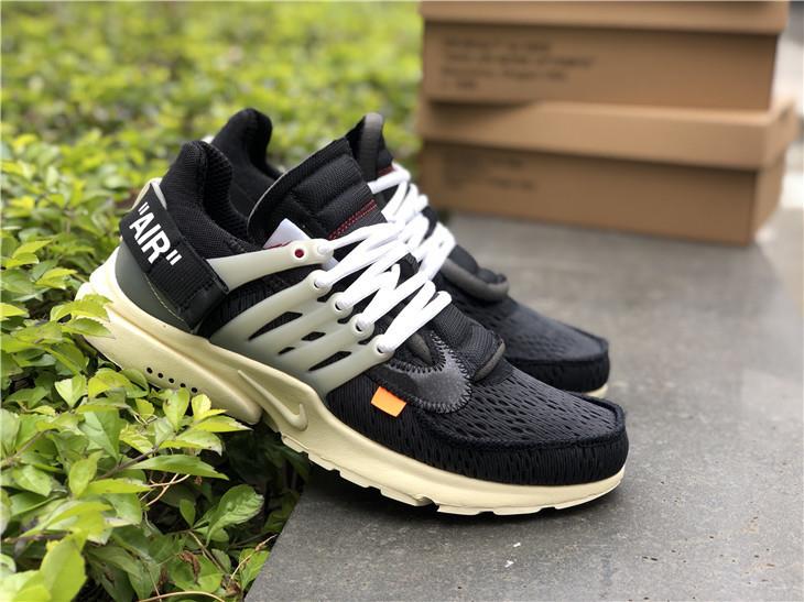 Off White x Nike Air Presto high-quality replica sneakers featuring a unique design, vibrant colorway, and distinct branding elements for sneaker enthusiasts.