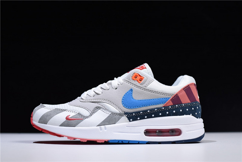 Parra x Nike Air Max 1 Parra high-quality replica sneakers featuring vibrant colors and unique design elements inspired by the original sneaker.
