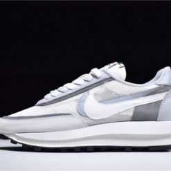 Sacai x Nike LD Waffle Summit White replica sneakers featuring a unique multi-layered design with a blend of premium materials, showcasing a stylish silhouette and iconic branding.