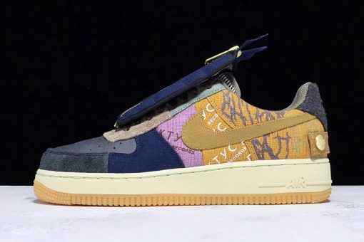 High-quality replica sneakers Travis Scott x Nike Air Force 1 Low Cactus Jack, showcasing premium materials and detailed design, ideal for sneaker enthusiasts seeking stylish footwear.