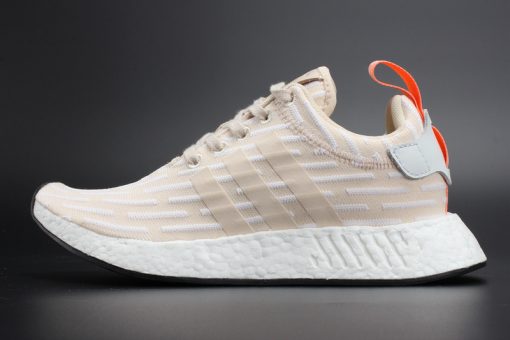 WMNS Adidas NMD R2 Linen White replica sneakers featuring a sleek design, breathable mesh upper, and comfortable Boost cushioning for stylish and versatile wear.