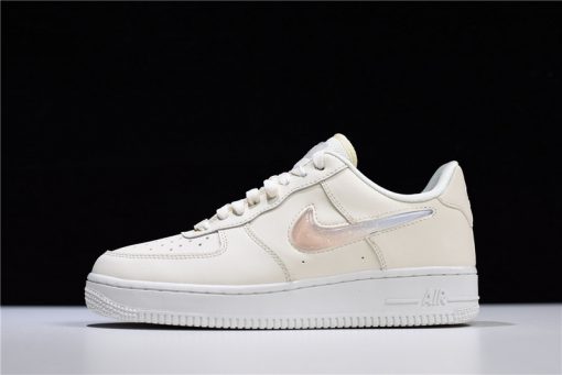 WMNS Nike Air Force 1 Low Jelly Puff Pale Ivory replica sneakers featuring a stylish pale ivory jelly puff upper and classic silhouette, perfect for adding a trendy touch to your shoe collection.
