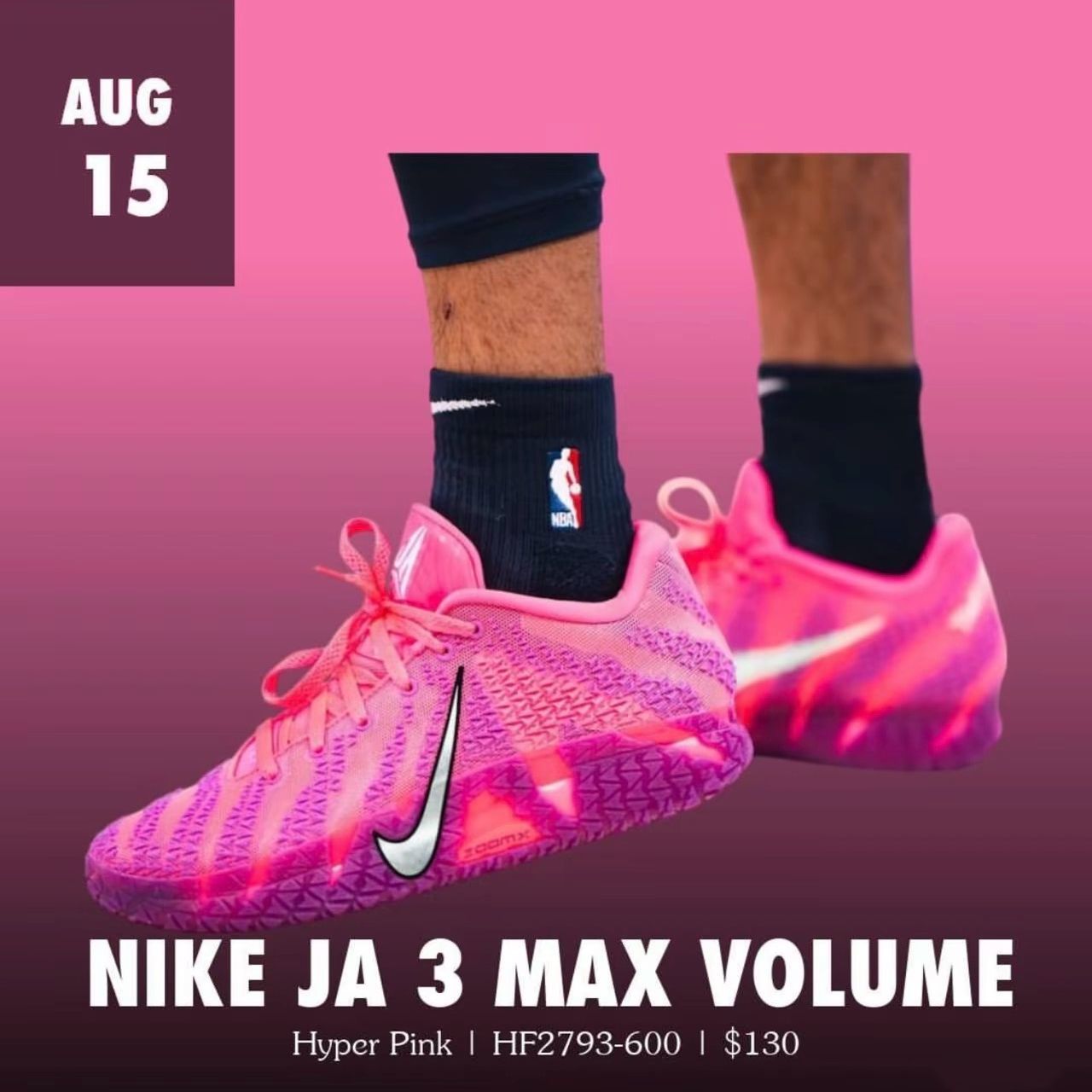 Close-up of Nike Ja 3 'Max Volume' sneakers showcasing a vibrant design and innovative features, perfect for athletes and sneaker enthusiasts.