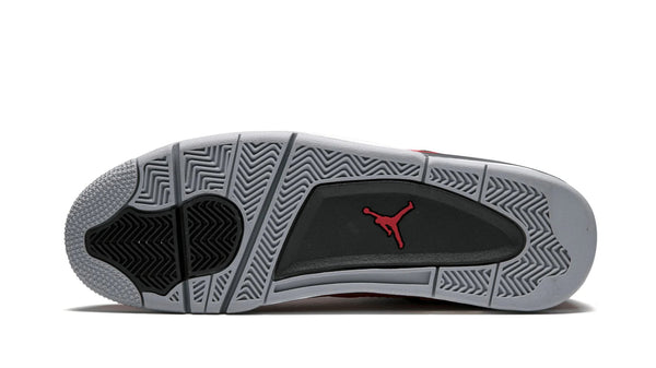 High-quality replica sneakers featuring the Jordan 4 Retro Toro Bravo design, showcasing vibrant red and black colors with iconic detailing, perfect for sneaker enthusiasts and collectors.