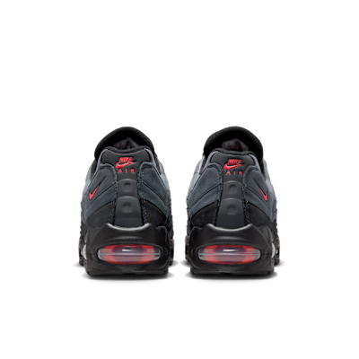 Nike Air Max 95 OG replica sneakers featuring a sleek design with a combination of dark and light gray hues, showcasing the iconic wavy paneling and cushioned sole for ultimate comfort and style.