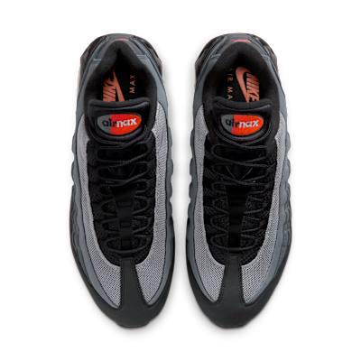 High-quality replica sneakers featuring the Nike Air Max 95 OG design, showcasing a classic silhouette with distinctive color accents and texture details.