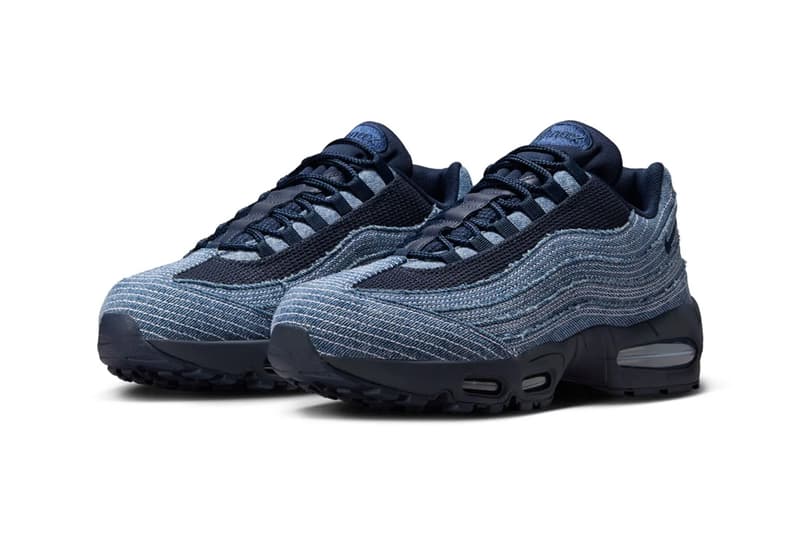 High-quality replica sneakers featuring the Levi's Nike Air Max 95 collaboration, showcasing a stylish design blending iconic branding and contemporary apparel aesthetics.