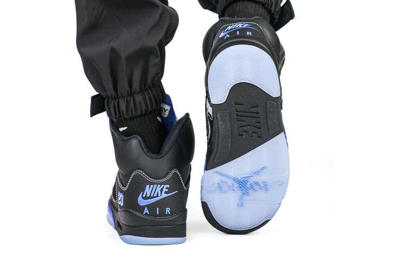 Awake NY Air Jordan 5 Racer Blue high-quality replica sneakers showcasing a sleek design with vibrant blue accents, perfect for sneaker enthusiasts and collectors.
