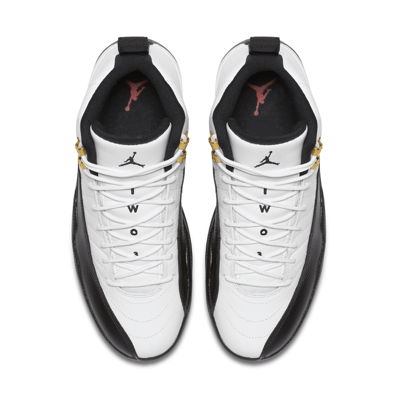 High-quality replica sneakers featuring the Air Jordan 12 Retro Taxi design, showcasing its iconic colorway and detailing.